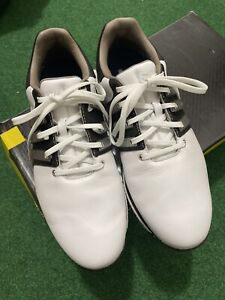 Adidas Tour360 XT-SL White Silver Black - Men's Golf Spikeless Shoes Size 7.5