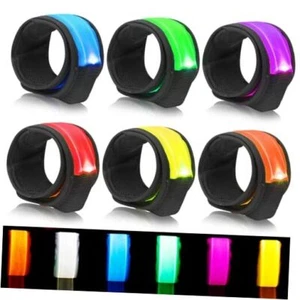 6PCS Led Light Up Slap Wristband for Running Night Safety, Glow in Multi-color - Picture 1 of 7