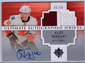 2007-08 Ultimate Collection Auto Jerseys #AJAT Alex Tanguay 32/50 *S249