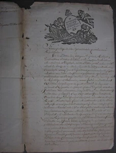 Vignette Révolution Bretagne. Succession Duplessis infecté par les Vendéens.1796 - Picture 1 of 2