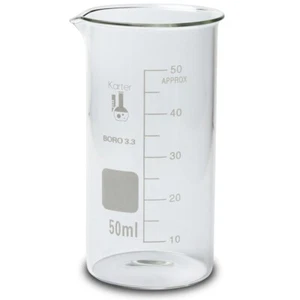 50ml Becherglas, hohe Form, Boro. 3,3 Glas, graduiert (Gehäuse 192) - Bild 1 von 1