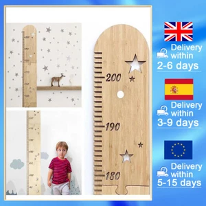 Wooden Kids Children Height Growth Charts Ruler Meter Measurement Gauge UK STOCK - Picture 1 of 8