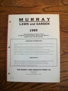  Vintage Murray Rider/Rotary Mowers -Tillers Illustrated Parts Listings 1989 - Picture 1 of 3