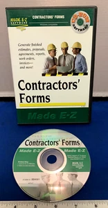 CONTRACTORS FORMS MADE E-Z V2.0 - 2001 CD-ROM SOFTWARE WINDOWS - Picture 1 of 9