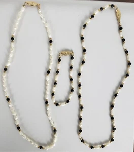 Vintage Fashion Beaded Jewelry Set (Choker X2 & Bracelet) - Picture 1 of 2