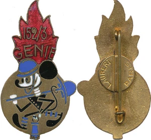 152 - 3 Compagnie du Génie, Mickey, fils dans l’émail, L.Aubert - Imagen 1 de 1