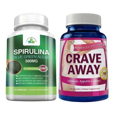 Spirulina Blue Green Algae Immune Supplements Appetite Control Weight Loss Pills Foto 1 de 4
