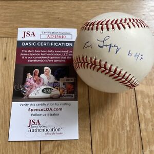 + Al Lopez #42 Auto Autograph Signed Baseball JSA COA