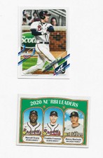 Lot of 2 Freddie Freeman cards BRAVES lot c Machado Ozuna