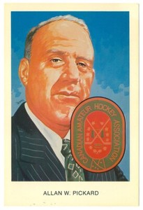 1983 Cartophilium Hockey Hall of Fame N14 Allan W. Pickard Postcard EXMT+