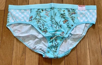 Panty de algodón Lane Bryant Cacique Hipster talla grande 18/20 primavera azul a cuadros flor Foto 1 de 4