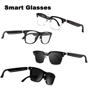 Bluetooth Glasses Audio Smart Glasses Anti Blue-Light Stereo Music Call Headset - Picture 1 of 4