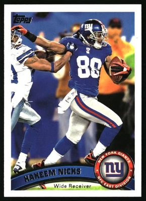 2011 Topps #340 Hakeem Nicks New York Giants Foto 1 de 2