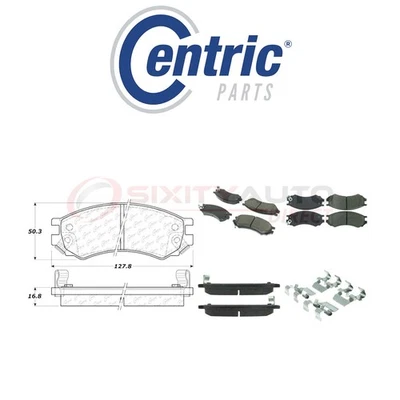 Centric Posi Quiet Metallic Brake Pads w Shims for 1991-2002 Saturn SL2 1.9L fo Foto 1 de 4