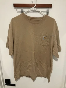 Carhartt Herren Thrashed Paint Splatter Regular Fit Pocket Tee, Tan, XL, Grunge - Bild 1 von 5