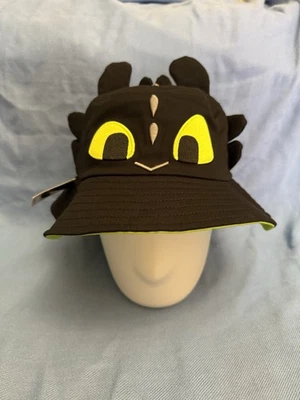 How To Train Your Dragon Universal Epic Universe Berk Toothless Black Bucket Hat - Image 1 of 4