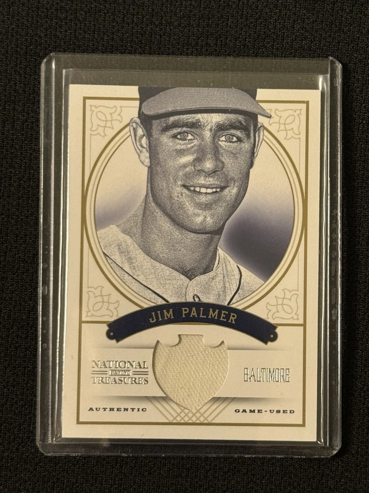 Camiseta deportiva Panini National Treasures Jim Palmer Relic 2012/49 usada en juegos #75 Foto 1 de 2