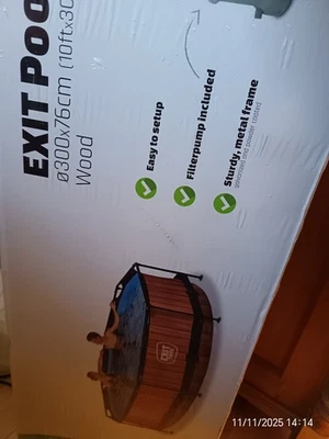 Exit Pool Wood 300x76cm  mit Pumpe - Bild 1 von 3