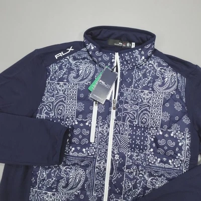 RLX Ralph Lauren Trendy Golf Hybrid Wool Jacket Men’s Size XL Navy Bandana $278 - Image 1 of 4