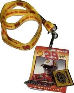 VINTAGE SELTENES NASCAR SCHLÜSSELBAND KARTE ABZEICHEN PINS KEVIN HARVICK SHELL PENNZOIL RCR DAYTONA - Bild 1 von 6