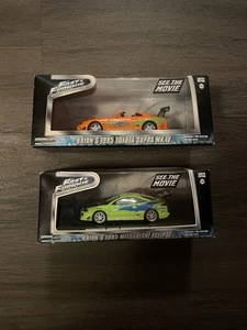 Greenlight 1:43 Fast & Furious Brians 1995 Mitsubishi Eclipse Toyota Supra MKIV - Picture 1 of 8