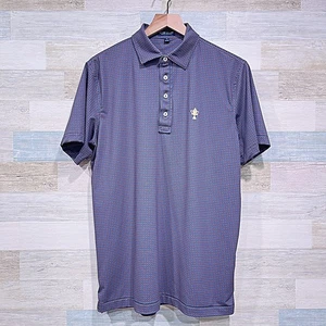 PETER MILLAR Crown Crafted Performance Golf Polo Blue Country Club Mens Medium - Picture 1 of 7