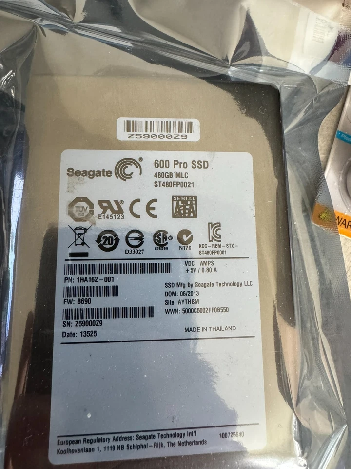 Seagate 480GB enterprise class SATA SSD with power loss protection st480fp0021 - Image 1 of 1