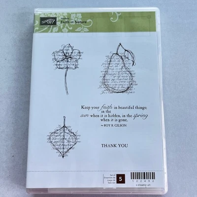 Stampin’ Up! Juego de 5 estampillas adhesivas de goma sin montar FE EN LA NATURALEZA Foto 1 de 3