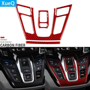 3Pcs Red Carbon Fiber Console Gear Shift Panel Cover For Honda Odyssey 2018-2025 - Picture 1 of 16