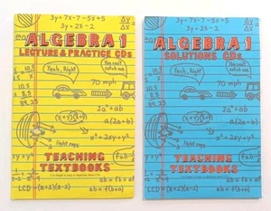 Teaching Textbooks Algebra 1 Lecture Practice Solutions CD-ROMs Homeschool Math - Picture 1 of 4