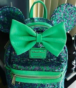 Loungefly Disney Mini Backpack Green And Blue NEW - Picture 1 of 2