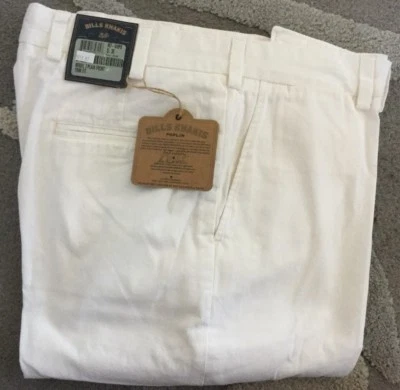 BRAND NEW-Bills khakis M3-WHPB Size 36 PLAIN Trim FIT WHITE POPLIN $165 - Image 1 of 3