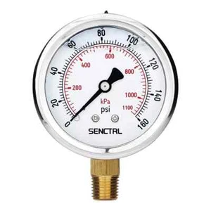0-160 Psi Glycerin Liquid Filled Air Pressure Gauge 2.5" Dial Size 1/4" NPT L... - Picture 1 of 7