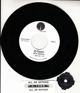 O-TOWN  All Or Nothing 7" 45 rpm vinyl record RARE! + juke box title strip  - Picture 1 of 1