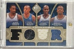 2009-10 NBA SP Game Used Fabric Foursomes Arenas Butler Jamison #F4-JASB /125
