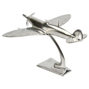 Aluminum Spitfire Sculpture Plane Trench Art Desk Model 35cm (14")