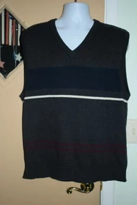 Trader Bay Knit Sweater Vest Men's Sz XL Dark Gray Very Good Condition! - Picture 1 of 3