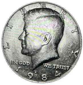 1984,Kennedy Half Dollar error coins DDR Rotation 50cent Cracked Rim Circulated - Picture 1 of 24