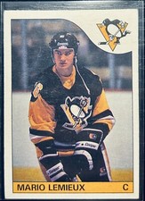 1985-86 O-Pee-Chee Mario Lemieux Rookie Card #9 PITTSBURGH PENGUINS