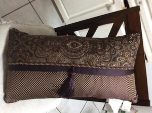 CROSCILL Multi BOUDOIR THROW PILLOW 22X12 INCHES - Picture 1 of 6