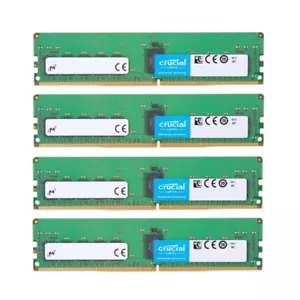 Crucial 64GB (4X16GB) DDR4 3200MHz ECC Registered RDIMM Memory Ram CT16G4RFD832A - Picture 1 of 3