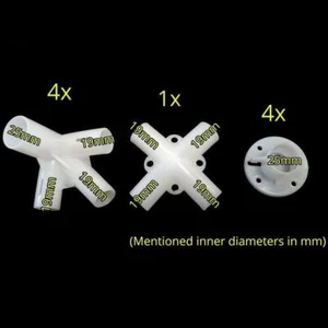 9x s For 3x3m Gazebo Spare Part Awning Tent Feet Corner Center Connector 25/19mm - Picture 1 of 6