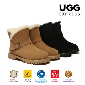 EVERAU® UGG Boots Women Sheepskin Wool Ankle Nonslip Polarwalk - Picture 1 of 32