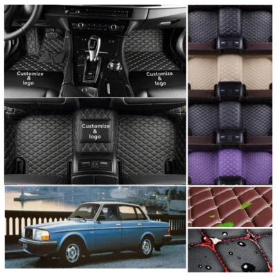Carpets Fit For Volvo 240 EX30 Car Floor Mats PU Leather Sedan Rugs Waterproof - Изображение 1 из 4