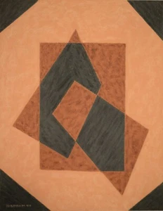 Emil Bisttram New Mexico Modernista 1944 Astrazione Geometrica Trascendentale - Foto 1 di 2