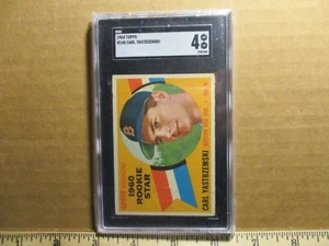 1960 Topps Baseball Card #148 Carl Yastrzemski, Red Sox, SGC 4 - Picture 1 of 3