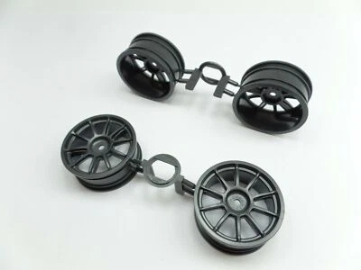 Tamiya 1:10 FF-03 Chassis 9335629 Rims VW Scirocco 24mm (4) Dark Grey TFF® - Imagen 1 de 2