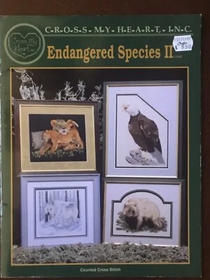 Endangered Species II by Cross My Heart Cross Stitch Pattern 8 Charts in 1 book - Image 1 of 4