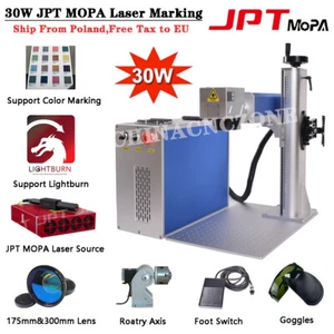 Máquina de grabado de marcado láser de fibra 30W JPT Mopa M7 para joyería de metal Stock de la UE - Imagen 1 de 15