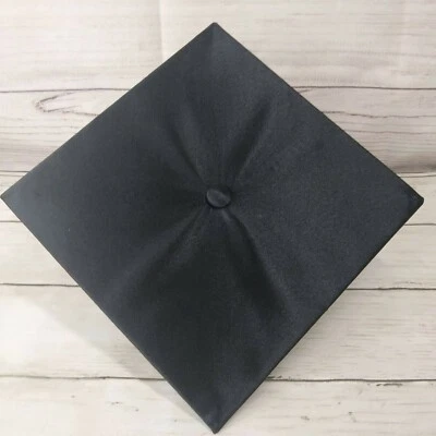 毕业帽黑色单码男女通用涤纶织物高中大学帽 — 第 1/4 张图片